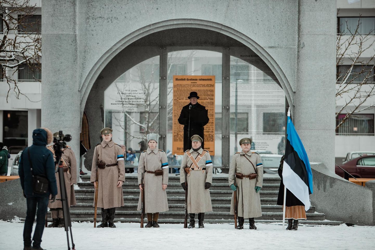 Tänavugi loetakse 23. veebruaril Pärnus ette iseseisvusmanifest. Pildil mullune üritus.