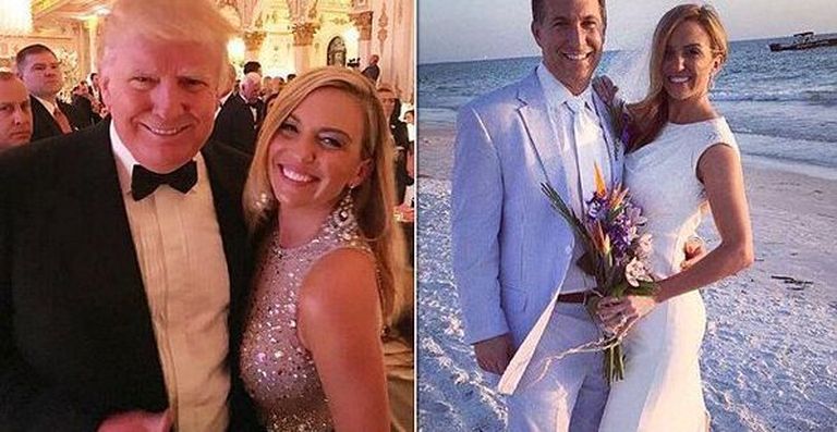Donald Trump ja Lynn Aronberg (vasakul) ning Dave ja Lynn Aronberg oma pulmapäeval (paremal) / Twitter.com