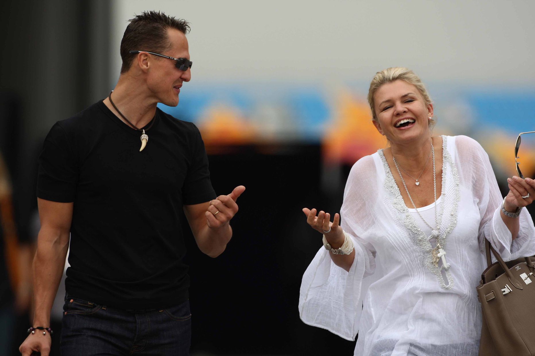 Michael ja Corinna Schumacher õnnlikematel aegadel. Siin pildil 2010
