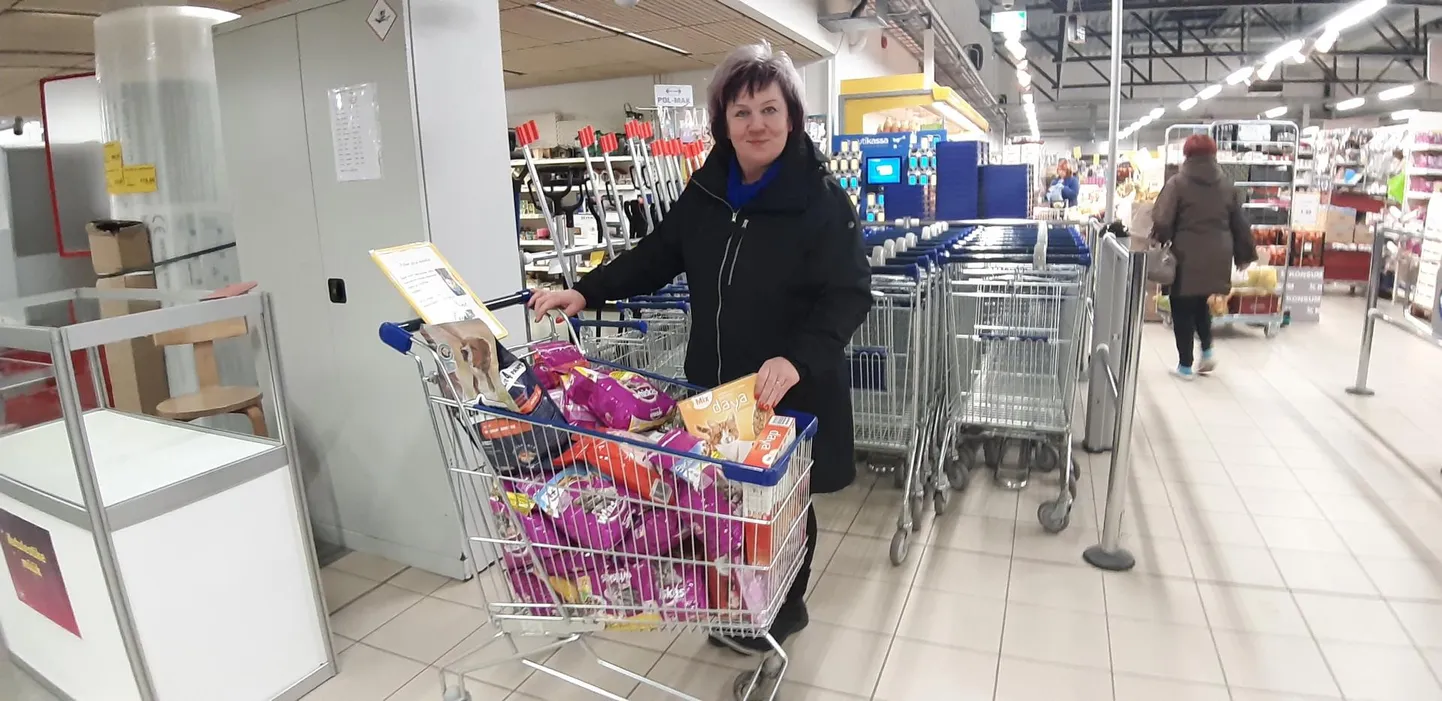Koduta kasside toidupanga korraldanud Laidi Zalekešina käis hiljuti vaatamas Jõgeval Pae Konsumis asuvat annetuskäru. Nagu tavaliselt, oli see nädala jooksul täitunud toidukraamiga.