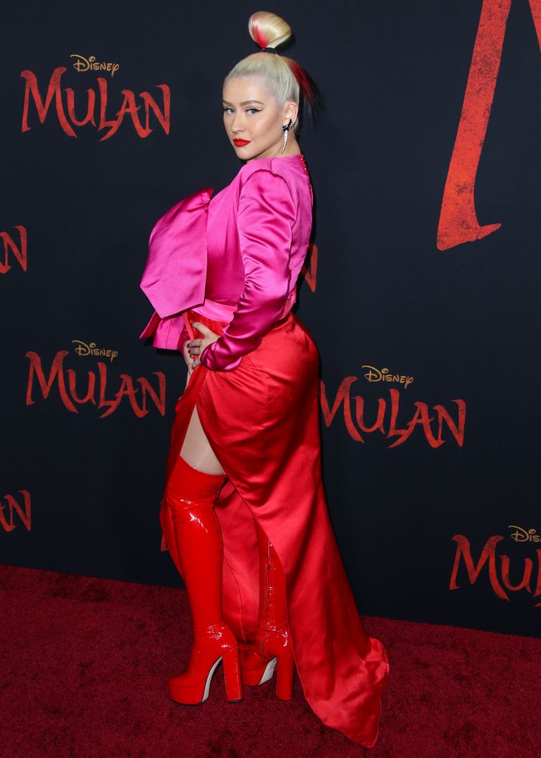 Popstaar Christina Aguilera Disney filmi «Mulan» esilinastusel. 2020