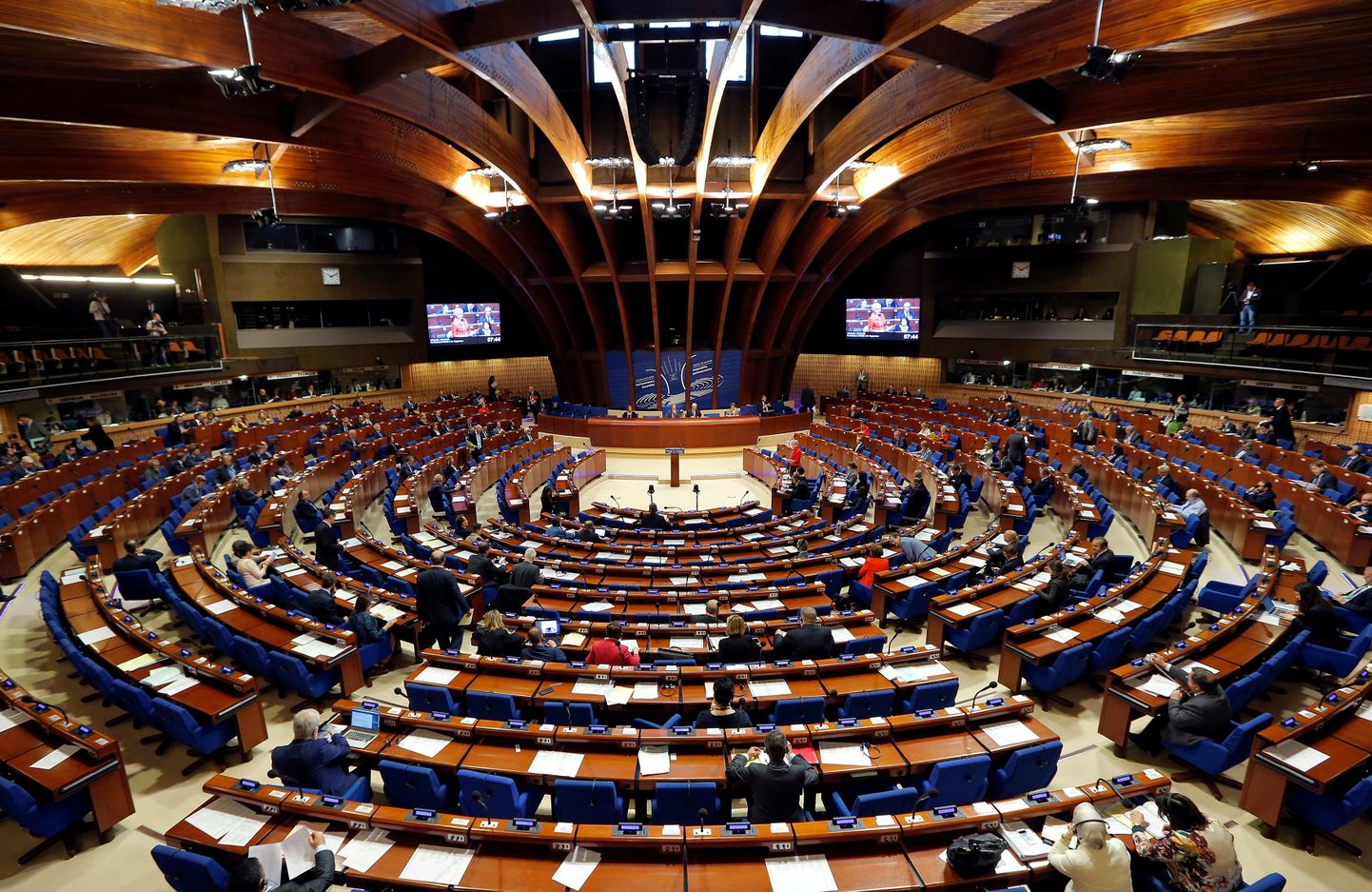 Зал заседаний Парламентской ассамблеи Совета Европы (ПАСЕ).