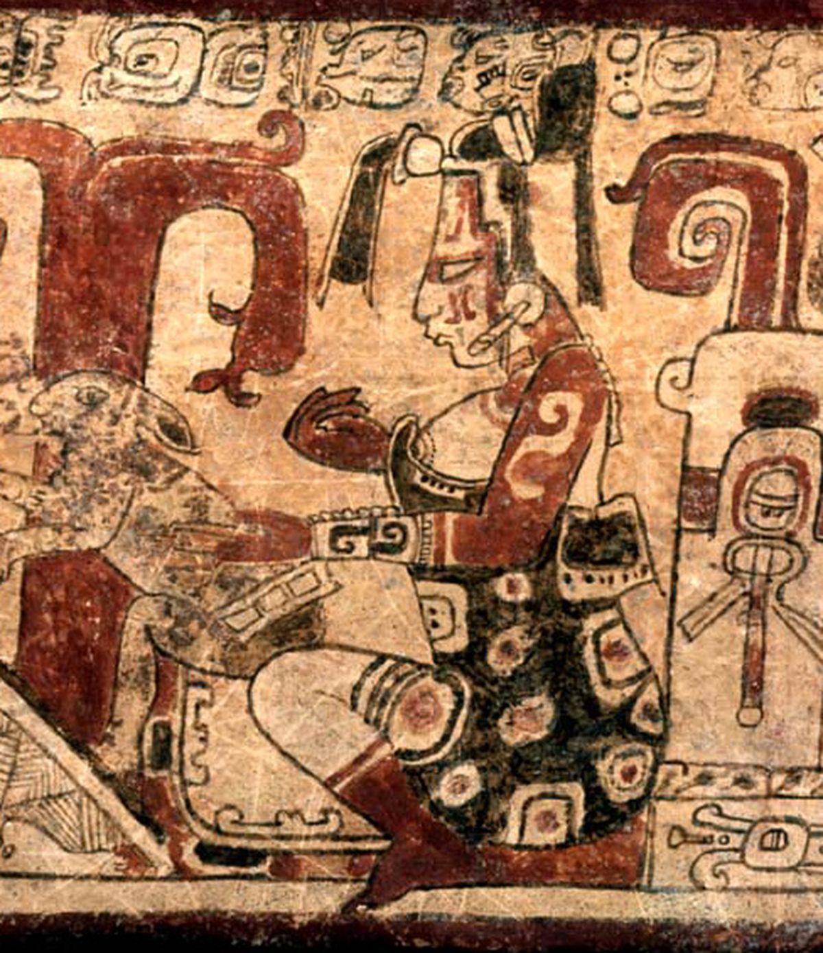 Maiade jaaguari jumalanna Ix Chel. Maiade mütoloogias on ta ämmaemanduse ja meditsiini jumalanna.