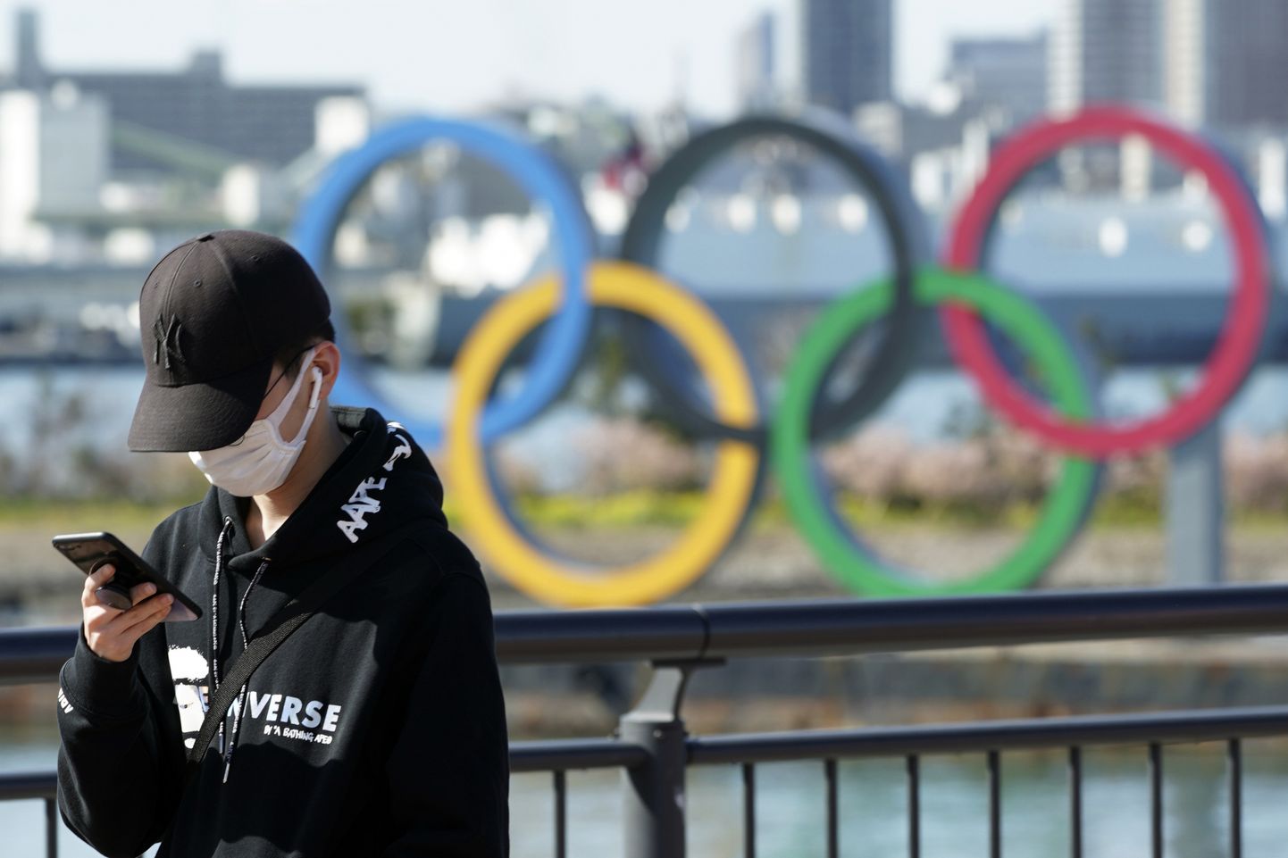 Olimpiskie apļi Tokijā.