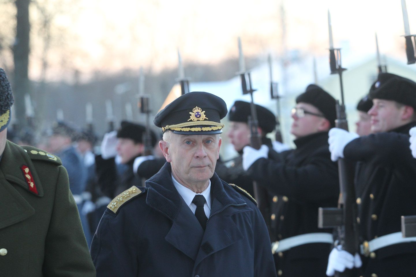 Kaitseväe juhataja Riho Terras võttis kaitseväe peastaabis vastu Rootsi kaitseväe juhataja kindral Sverker Göransoni.