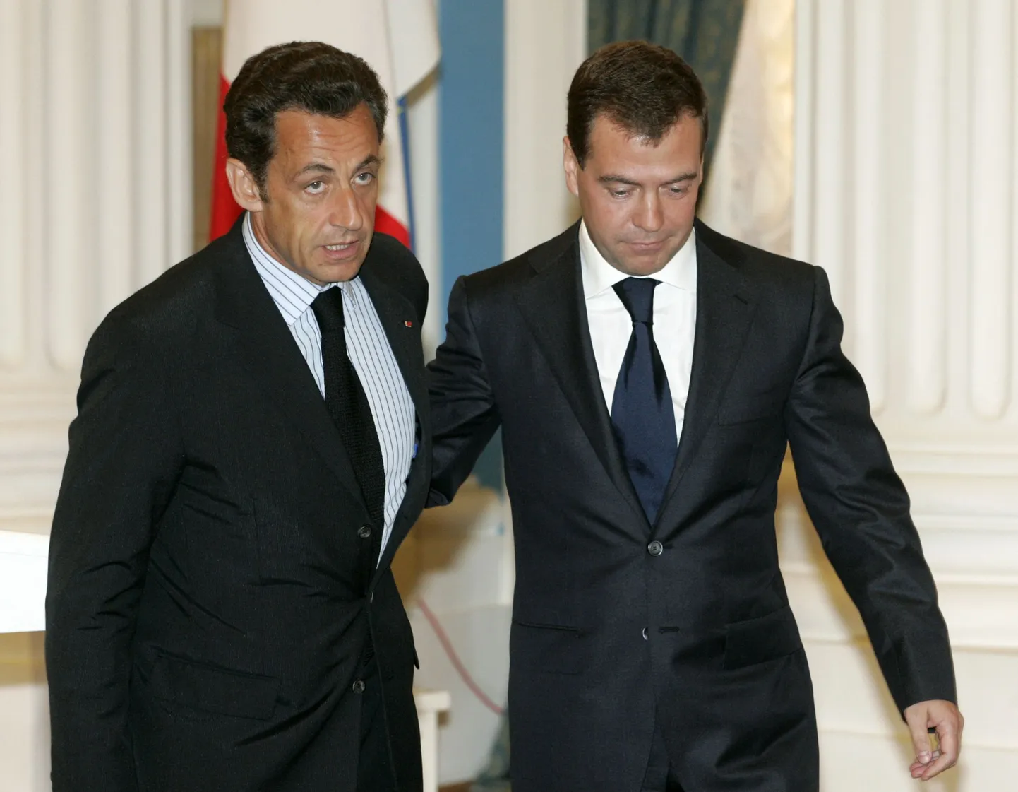 Nicolas Sarkozy (vasakul) ja Dmitri Medvedevi eelmine kohtumine Moskvas toimus 12. augustil.