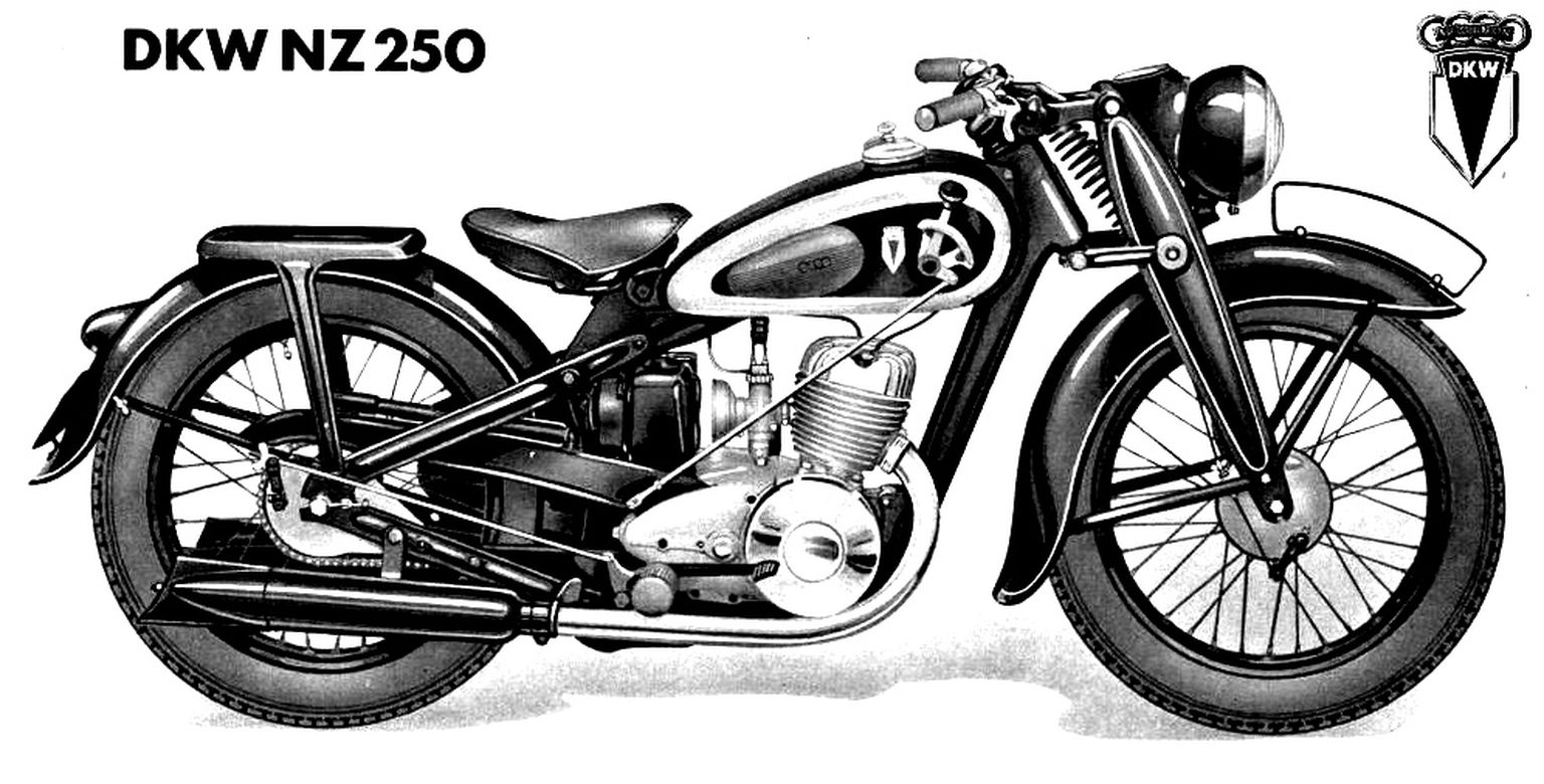 Мотоцикл "DKW NZ-250" был выпущен в 1939 году и был восстановлен с использованием современных инструментов. Немецкий производитель мотоциклов "DKW" выпускал эту модель с 1938 по 1943 год. Всего было выпущено 26700 мотоциклов с двигателем объемом 250 куб. см.