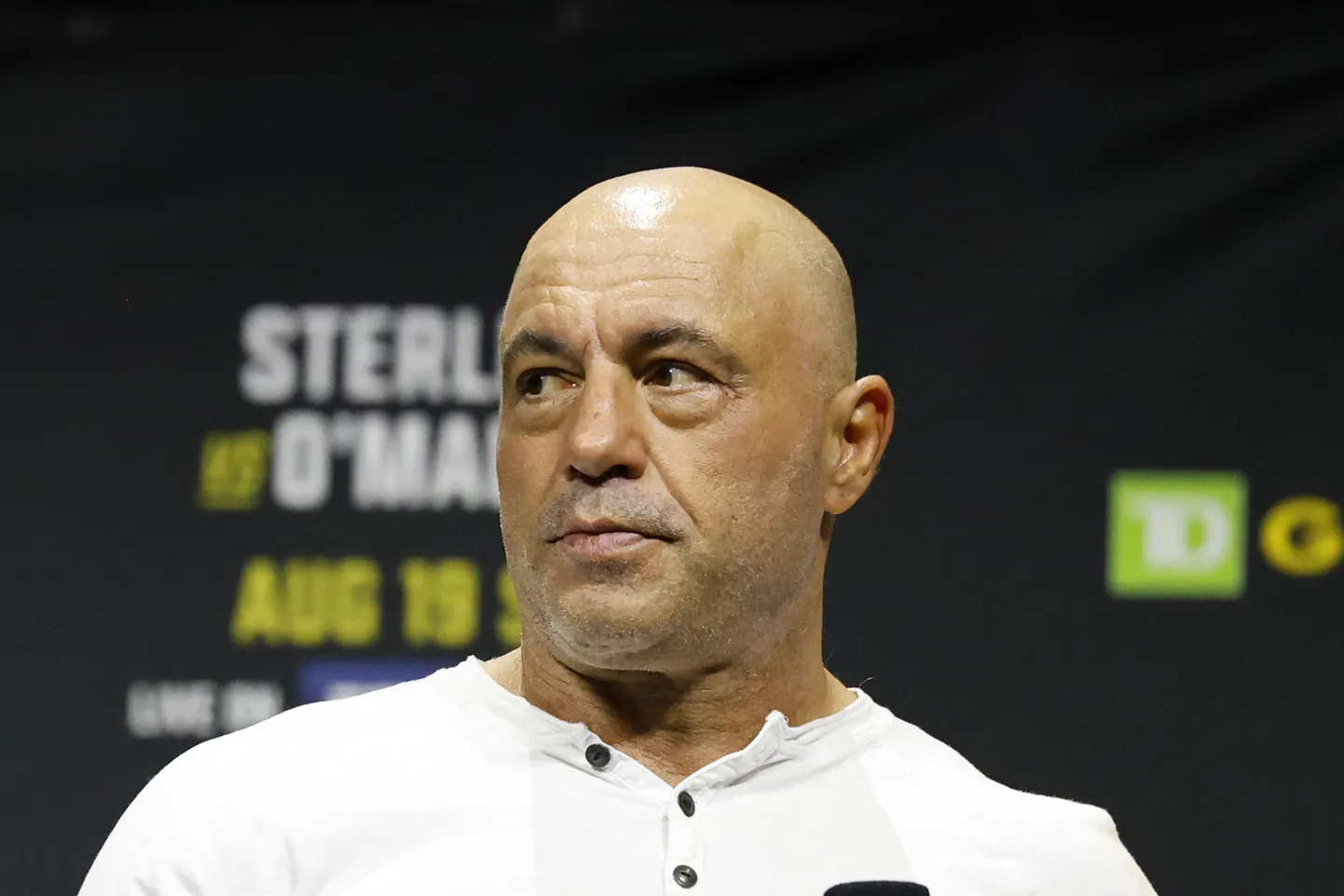 Taskuhäälingusaate juht Joe Rogan 18. augustil 2023 Bostonis võitluskunstide üritusel.
