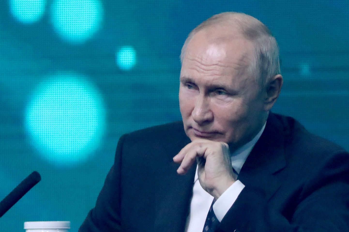 Venemaa president Vladimir Putin 12. novembril 2021 Moskvas Sberbanki 180. juubelipidustuste raames korraldatud rahvusvahelisel tehisintellekti konverentsil.