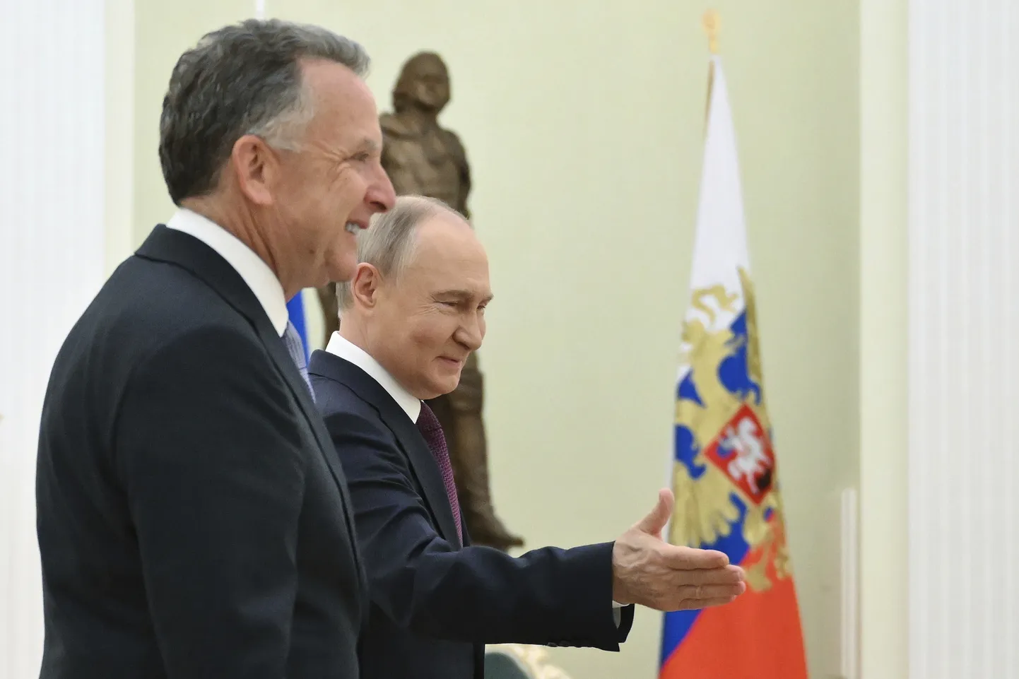 Ameerika Ühendriikide erisaadik Steve Witkoff ja Venemaa diktaator Vladimir Putin Kremlis.