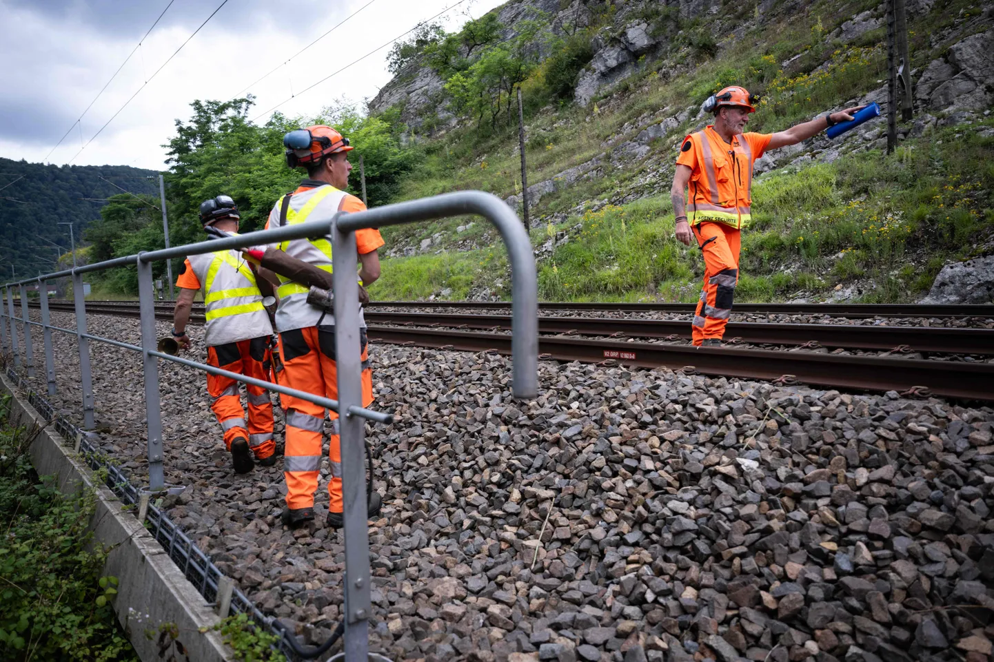 Prantsuse rongioperaatori SNCF töötajad.