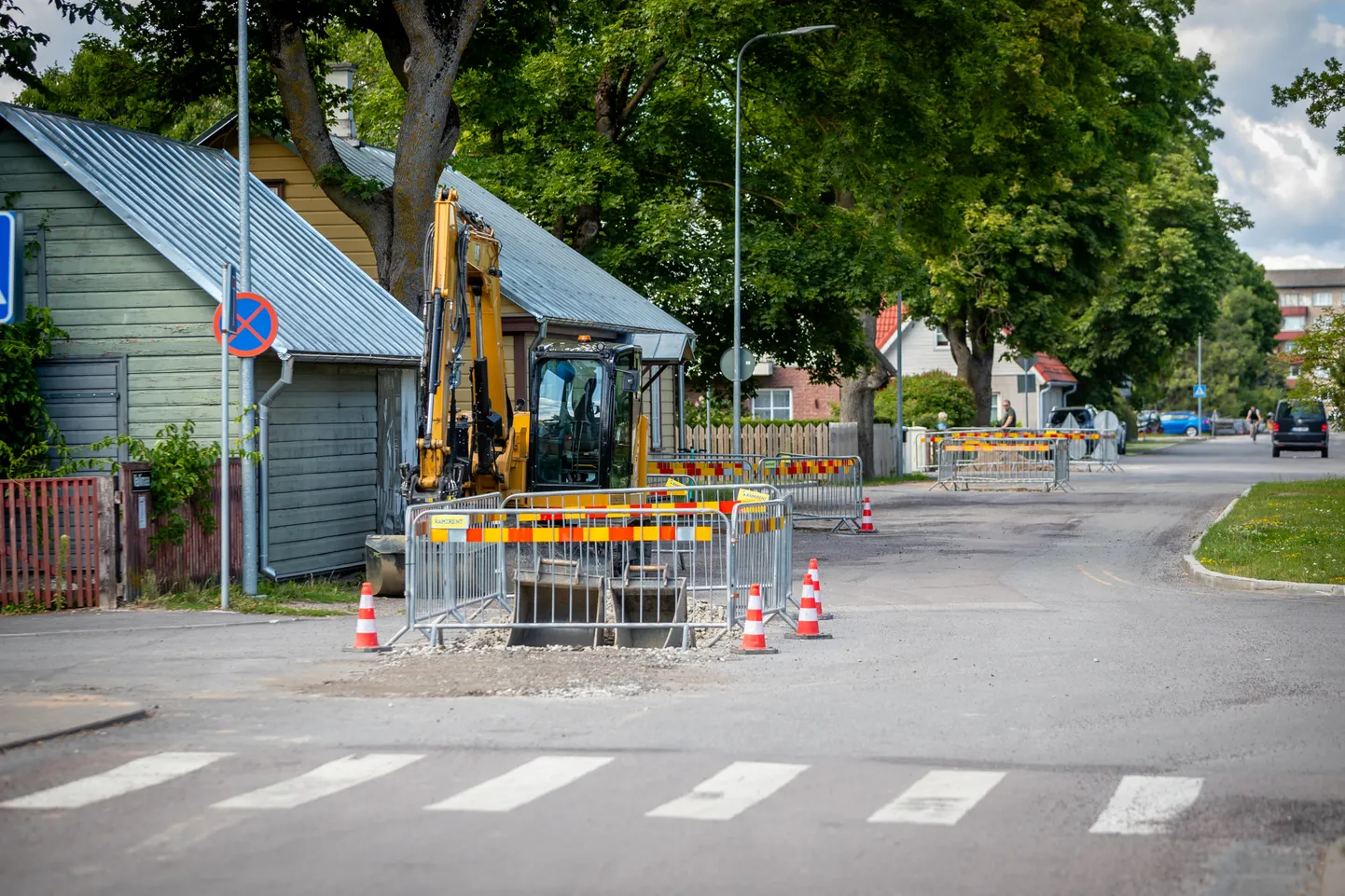 Kaevetööd Vallimaa tänaval. Foto on illustratiivne.