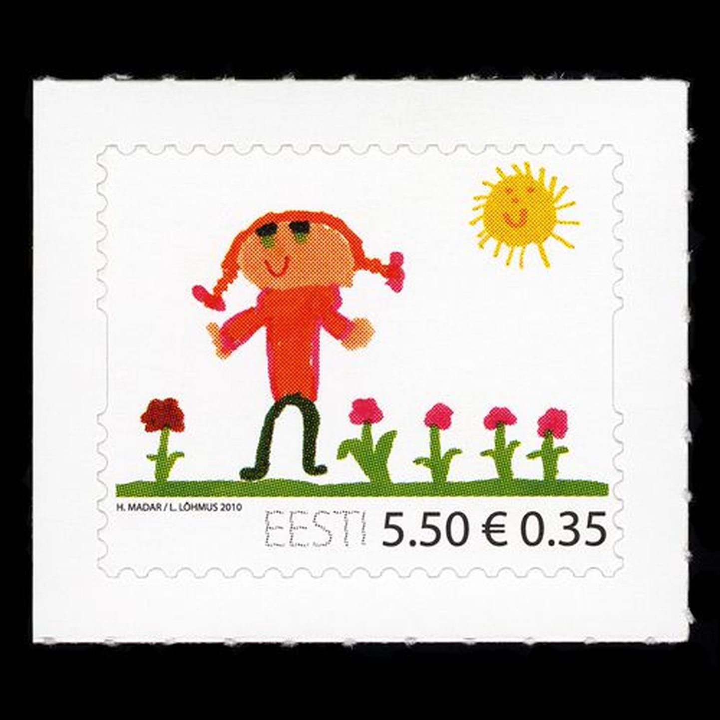 Lastekaitsepäevale pühendatud postmark.