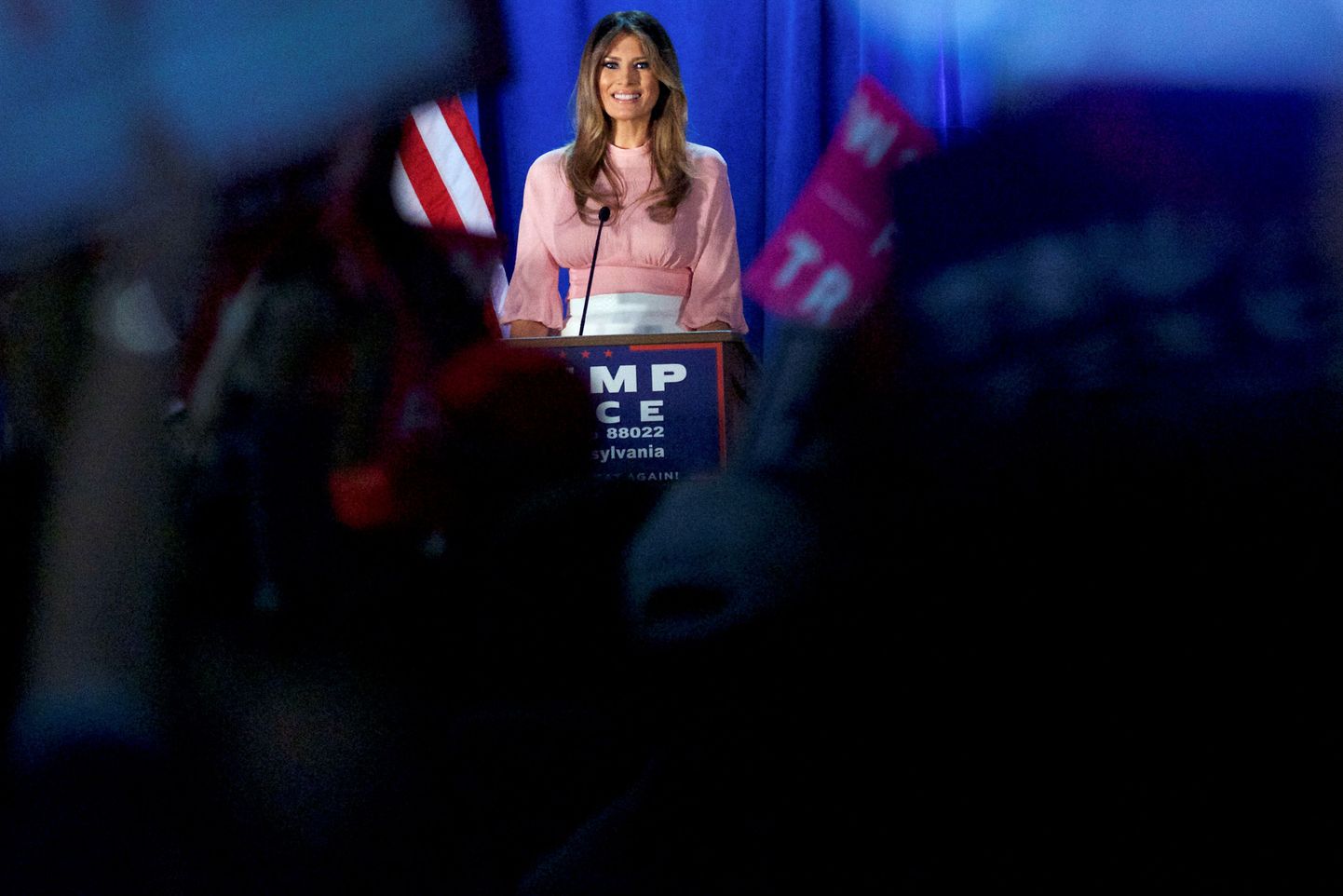 Melania Trump pidas kõne Pennsylvanias asuvas Berwynis.
