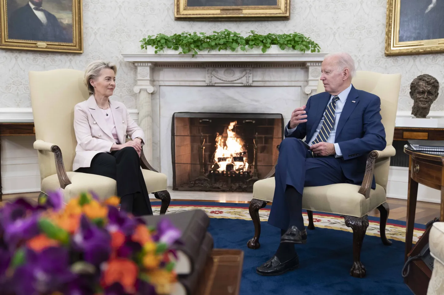 Euroopa Komisjoni president Ursula von der Leyen ja USA president Joe Biden.
