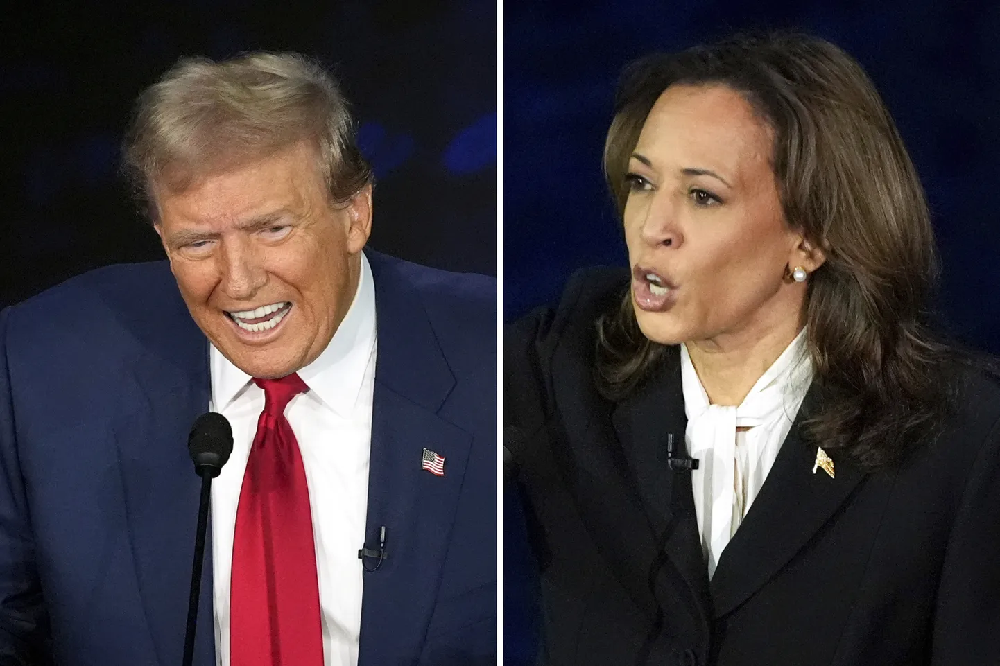 Donald Trump ja Kamala Harris ABC Newsi teledebatis 10. septembril 2024. a.