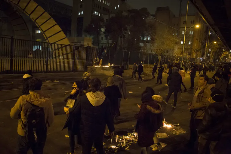 Valitsusvastane protest 11. jaanuaril 2020 Iraanis Teheranis.