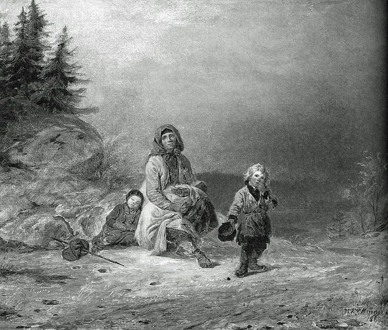 Kerjused 1860. aasta näljahäda ajal.