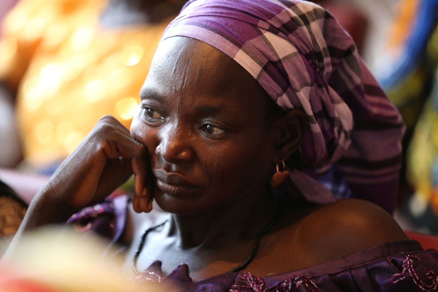 Üks Chibokis röövitud tüdrukute emadest.