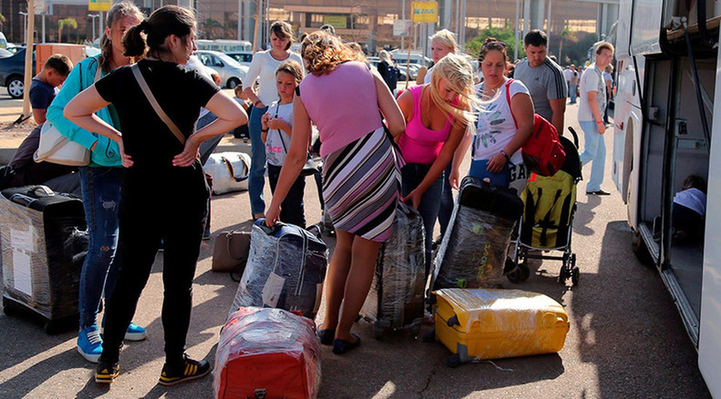 Русские туристы в Египте.