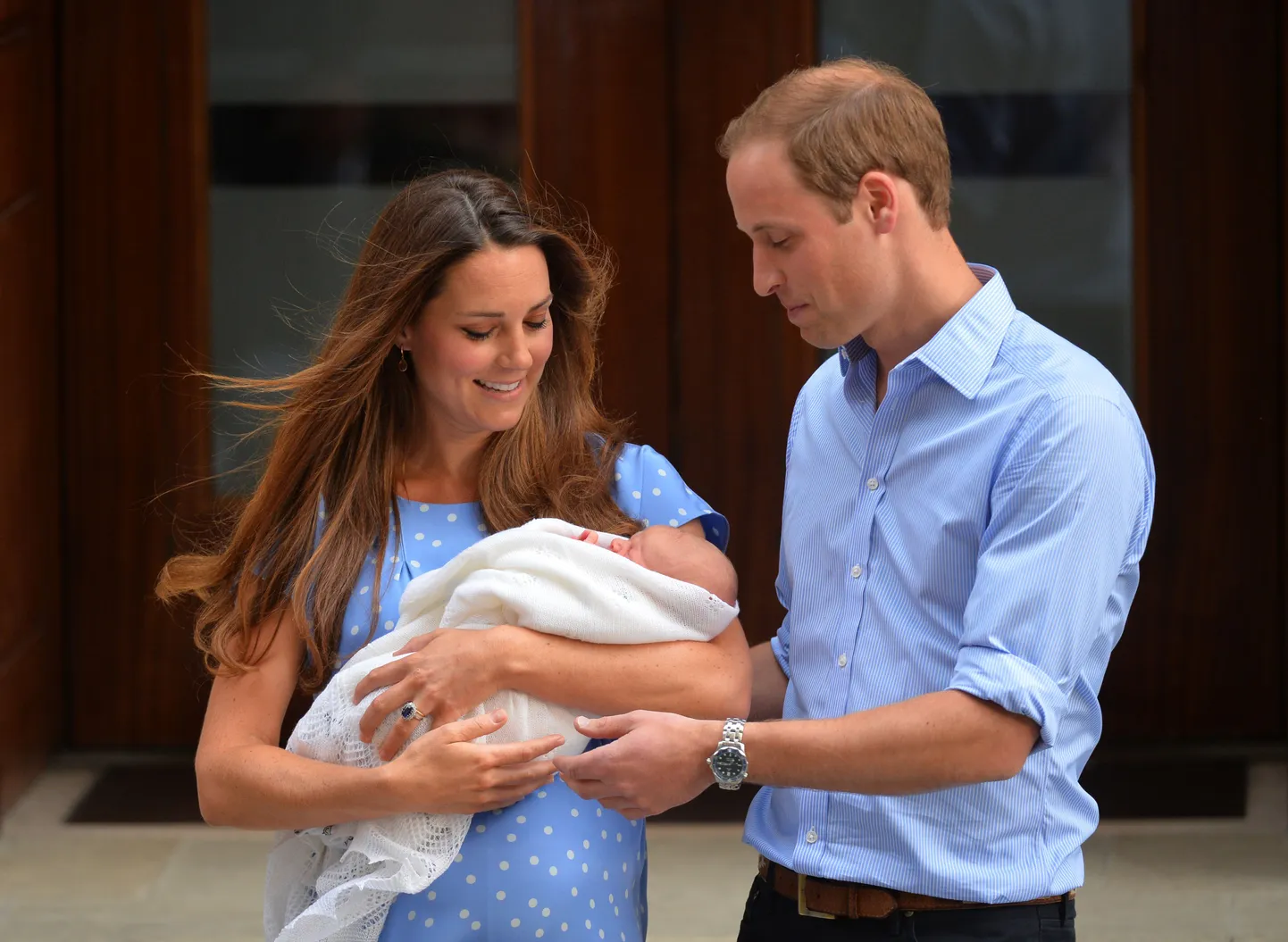 Vastsündinud prints George, printsess Catherine ja prints William