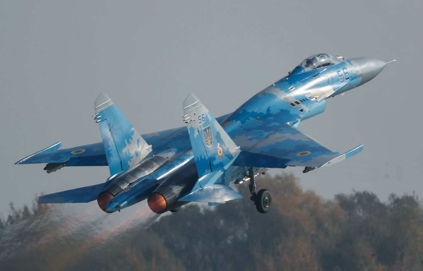 Ukraina õhujõudude hävitaja Su-27.