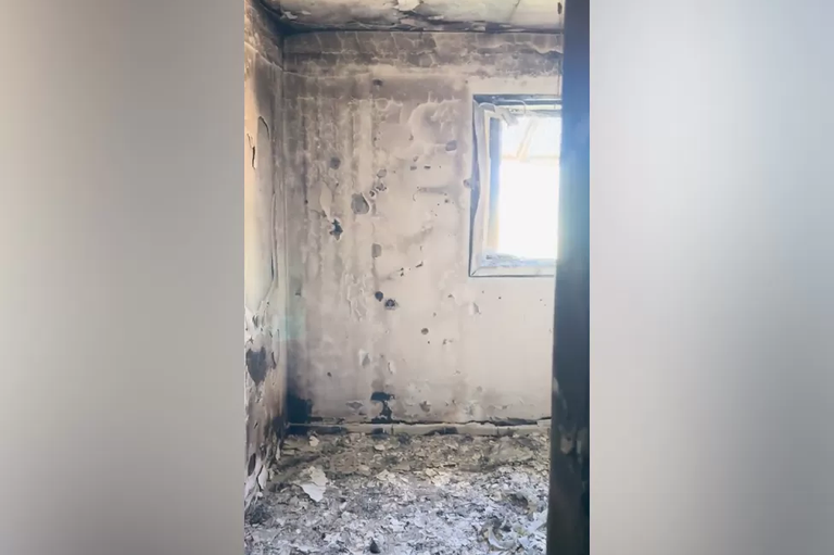Дом в Кфар Аза после нападения ХАМАС