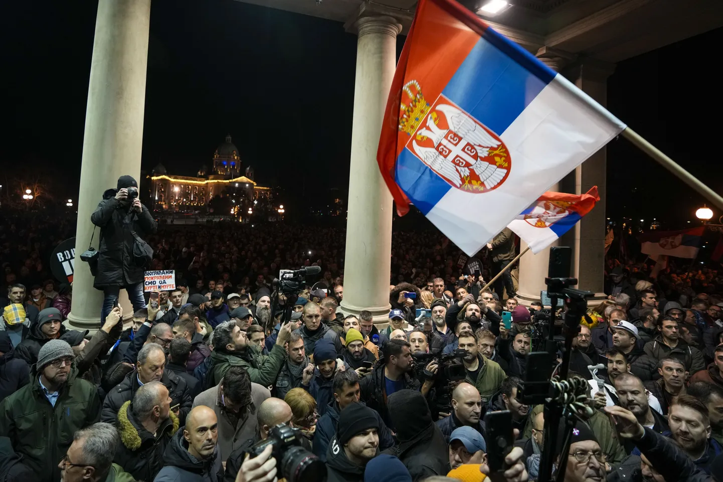 Meeleavaldus Serbia pealinnas Belgradis.
