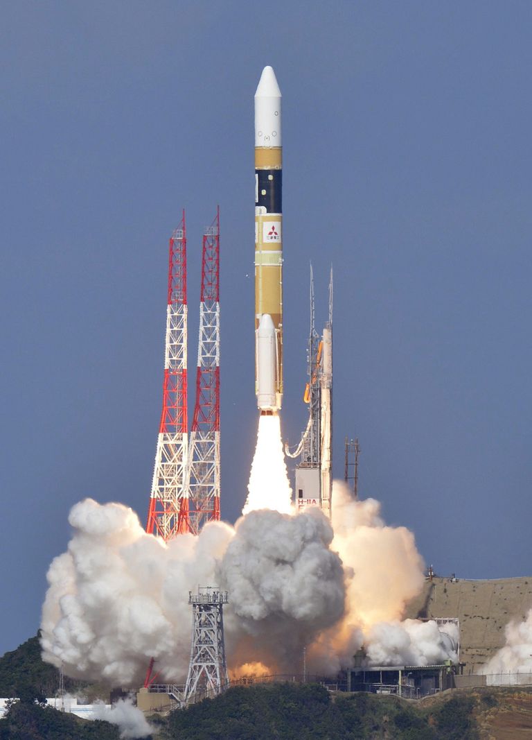 Jaapani H-IIA rakett 7. oktoobril 2014 Kyoto kosmodroomilt startimas, et viia Himawari-8 ilmasatelliit orbiidile