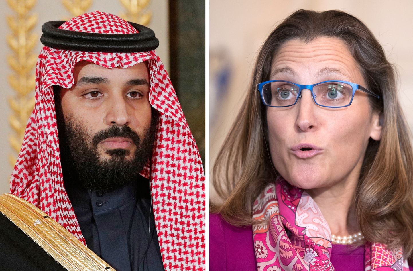 Saudi Araabia kroonprints Mohammed bin Salman ja Kanada välisminister Chrystia Freeland.