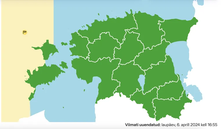 Keskkonaagentuuri ilmahoiatus.