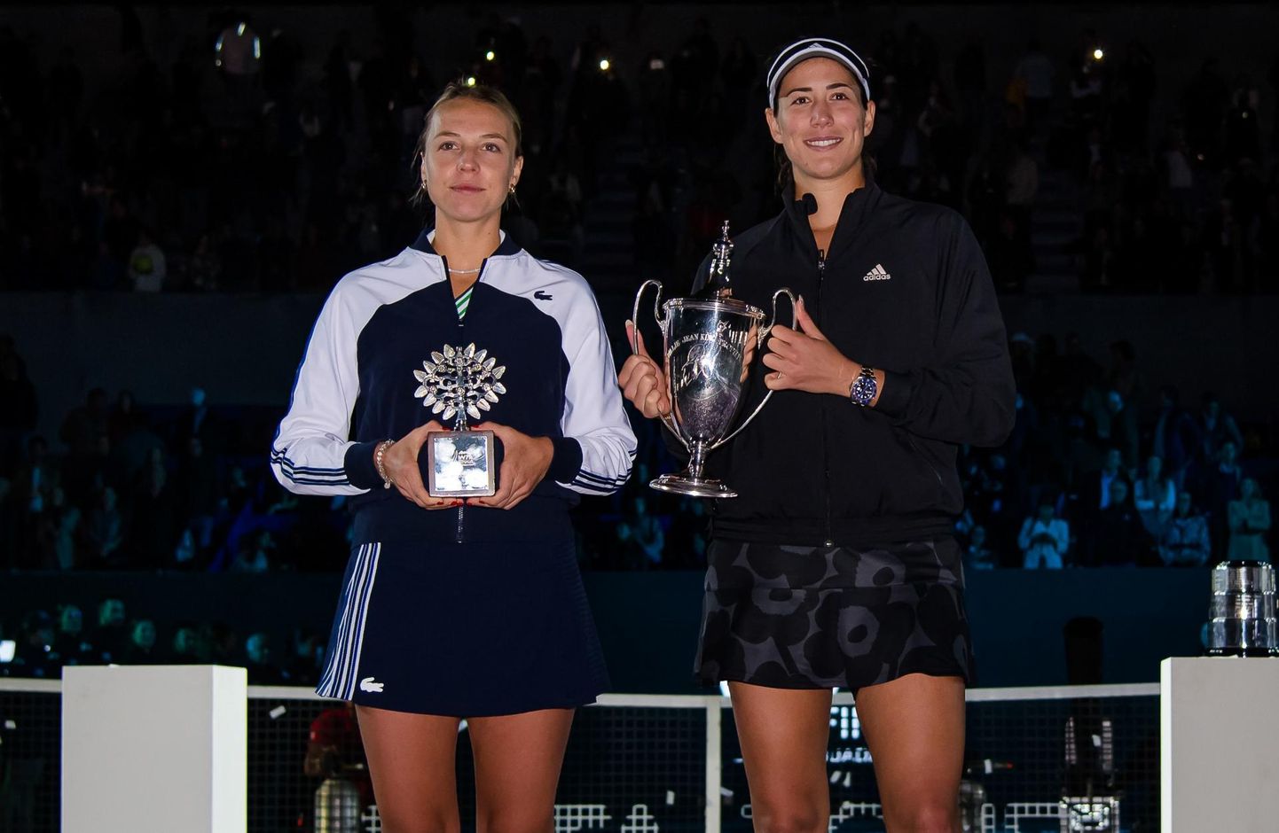 WTA aastalõputurniiri kaks paremat: Anett Kontaveit ja Garbiñe Muguruza.