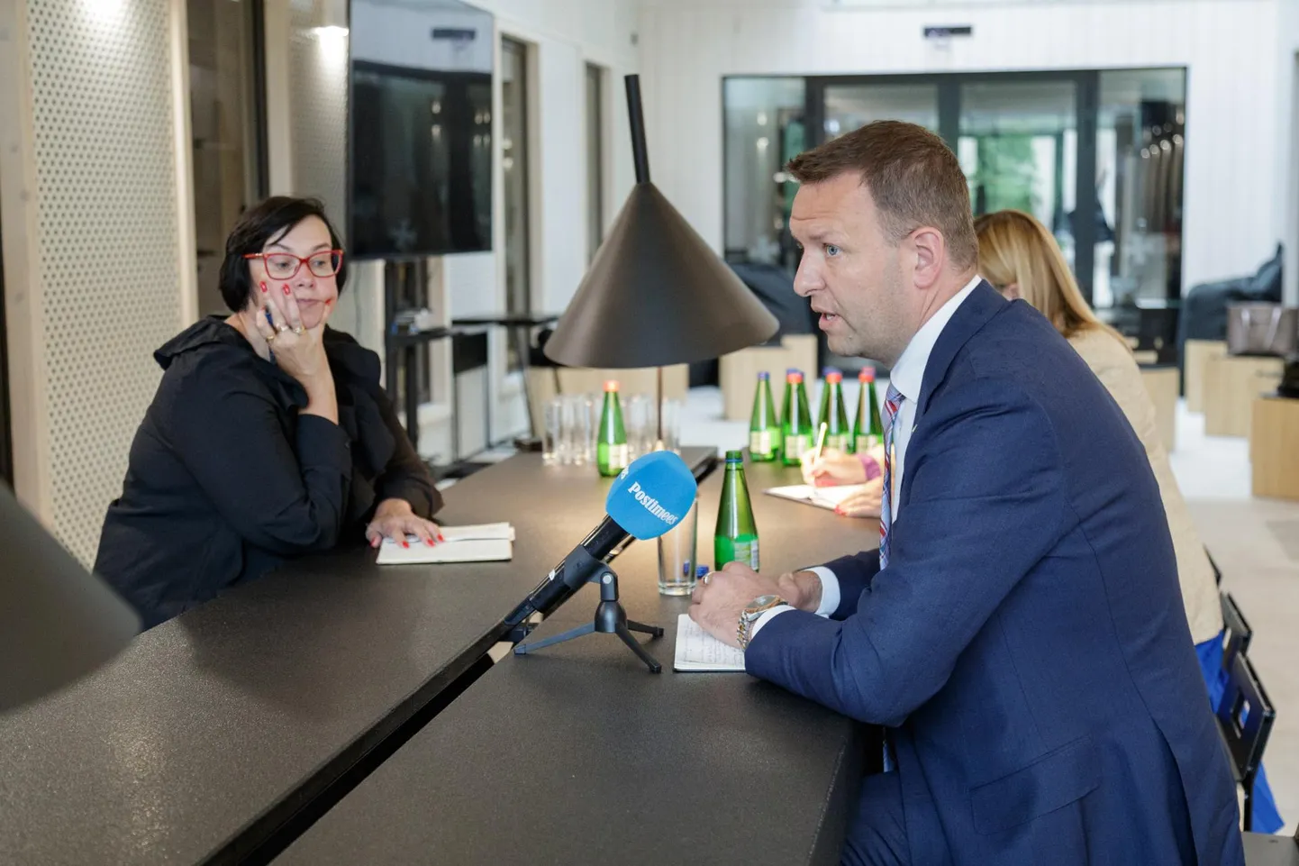 Siseminister Lauri Läänemetsa ja Narva linnapea Katri Raigi pressikonverents sisekaitseakadeemia Narva õppehoones.