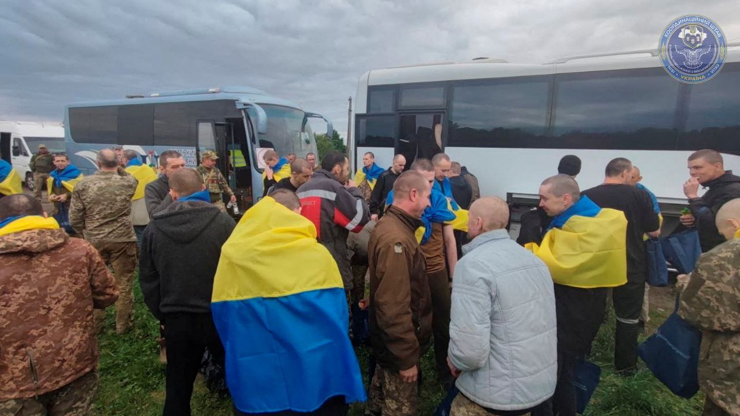 Viimase vangidevahetuse käigus vabastatud ukrainlased.