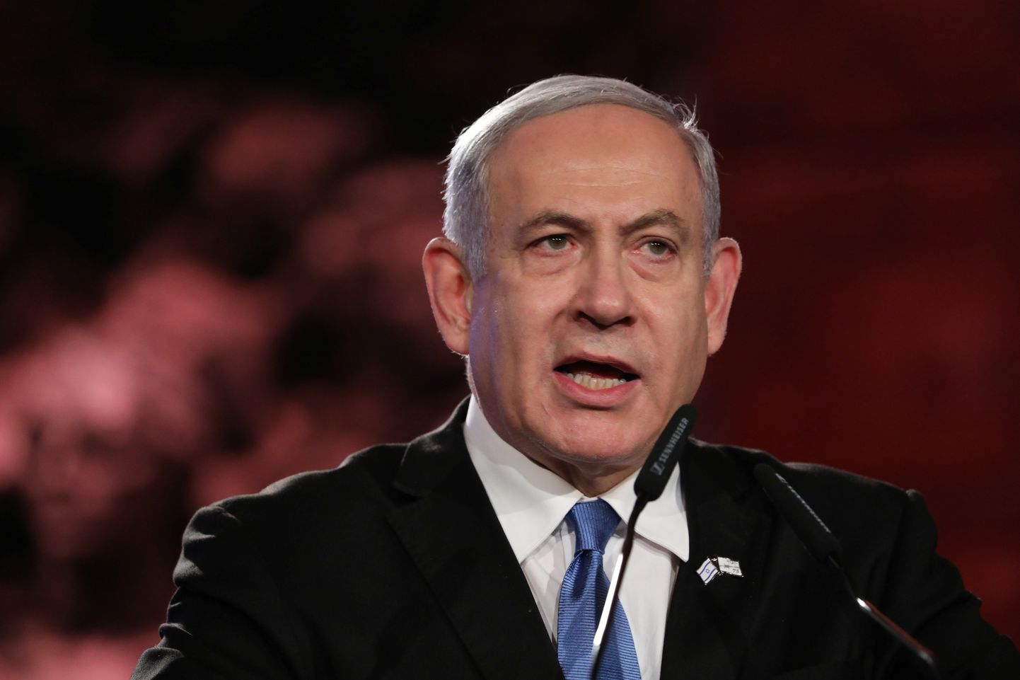 Iisraeli peaminister Benjamin Netanyahu esinemas holokausti mälestuspäeval.