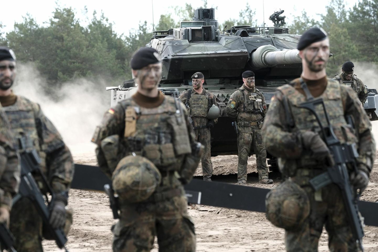 Liitlasväed on valmis Baltimaid sõjalise ohu korral kaitsma. Pildil Saksa kaitseväelased Leedus.  