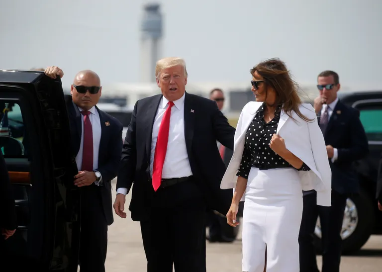 Donald ja Melania Trump 24. augustil