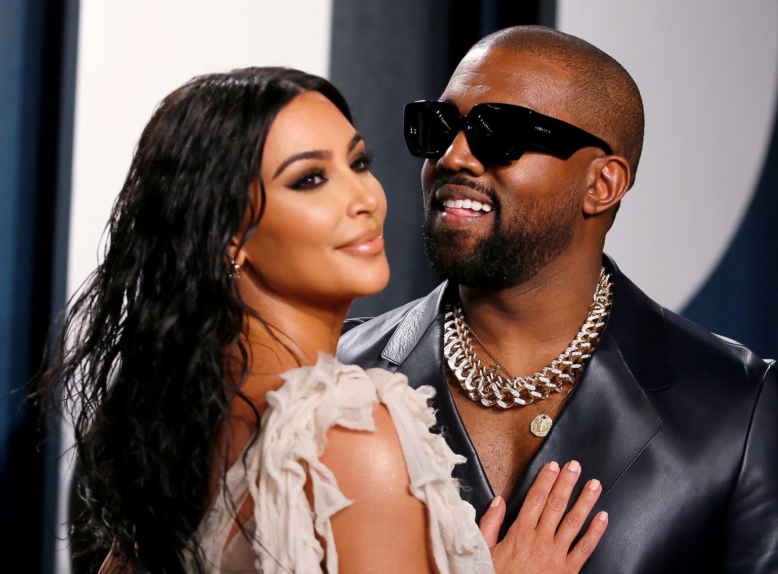 Kim Kardashian ja Kanye West Vanity Fair Oscari peol 2020. aasta veebruaris.