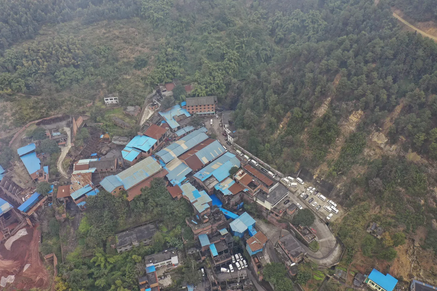 Hiinas Chongqingis asuv söekaevandus, kus hukkus plahvatuses 18 inimest.