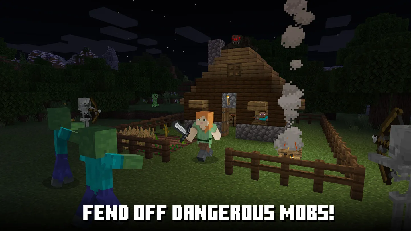Pildil on ehtne Minecraft. Nakatunud mängud on küll Minecraftile väga sarnased, kuid sisaldavad pahavara ja reklaame ning pakuvad tasuta mängimist