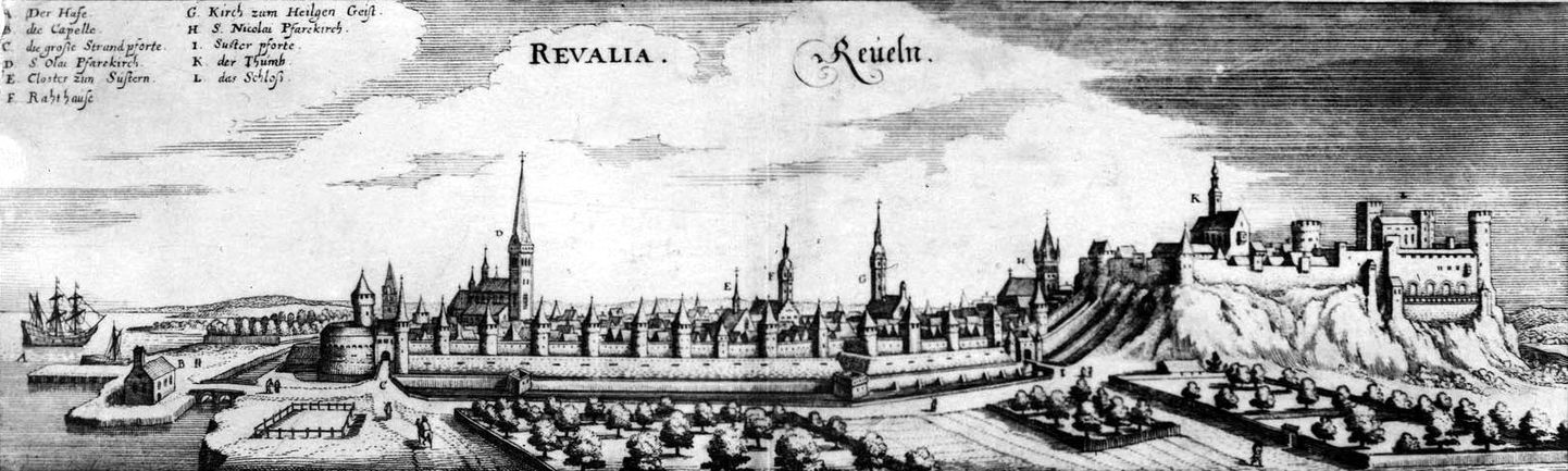 Tallinn Adam Oleariuse reisikirjas, 17. sajandi keskel, enne põlemist.