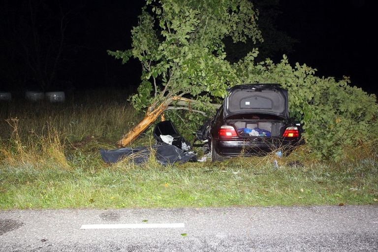"BMW" на большой скорости врезался в дерево, управлявший автомобилем 27-летний мужчина погиб.