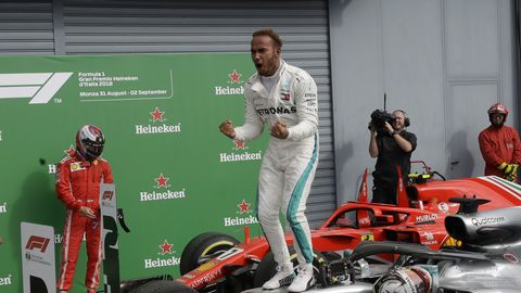Otseblogi: avaringil Vetteliga kokku põrganud Hamilton võitis karukoopas Itaalia etapi