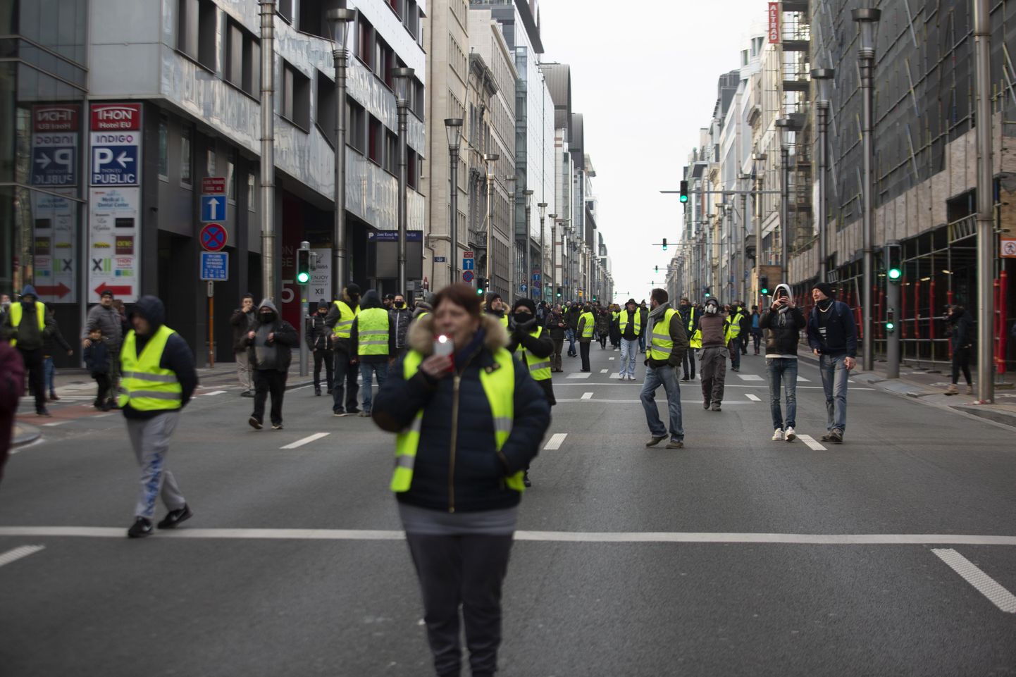 Kollavestide meeleavaldus Belgias.