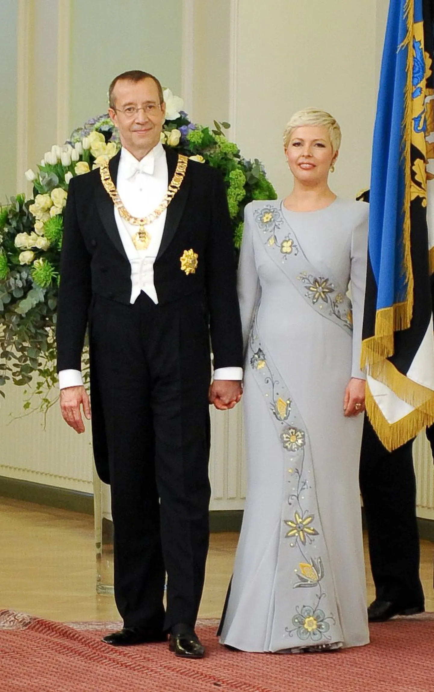 Президент Тоомас Хендрик Ильвес с супругой Эвелин Ильвес