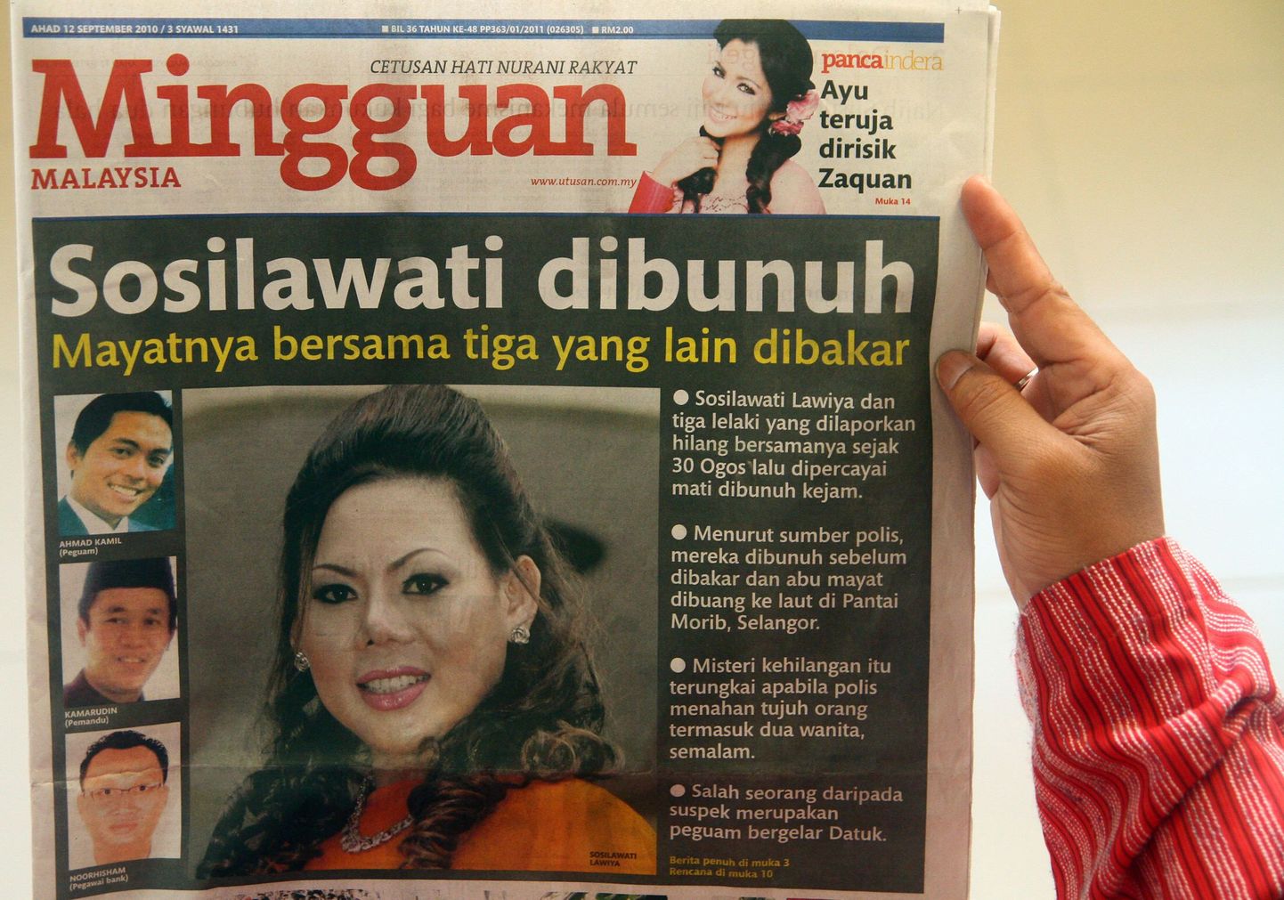 Sosilawati Lawiyaini juhtum on Malaisia ajakirjanduse esiuudis