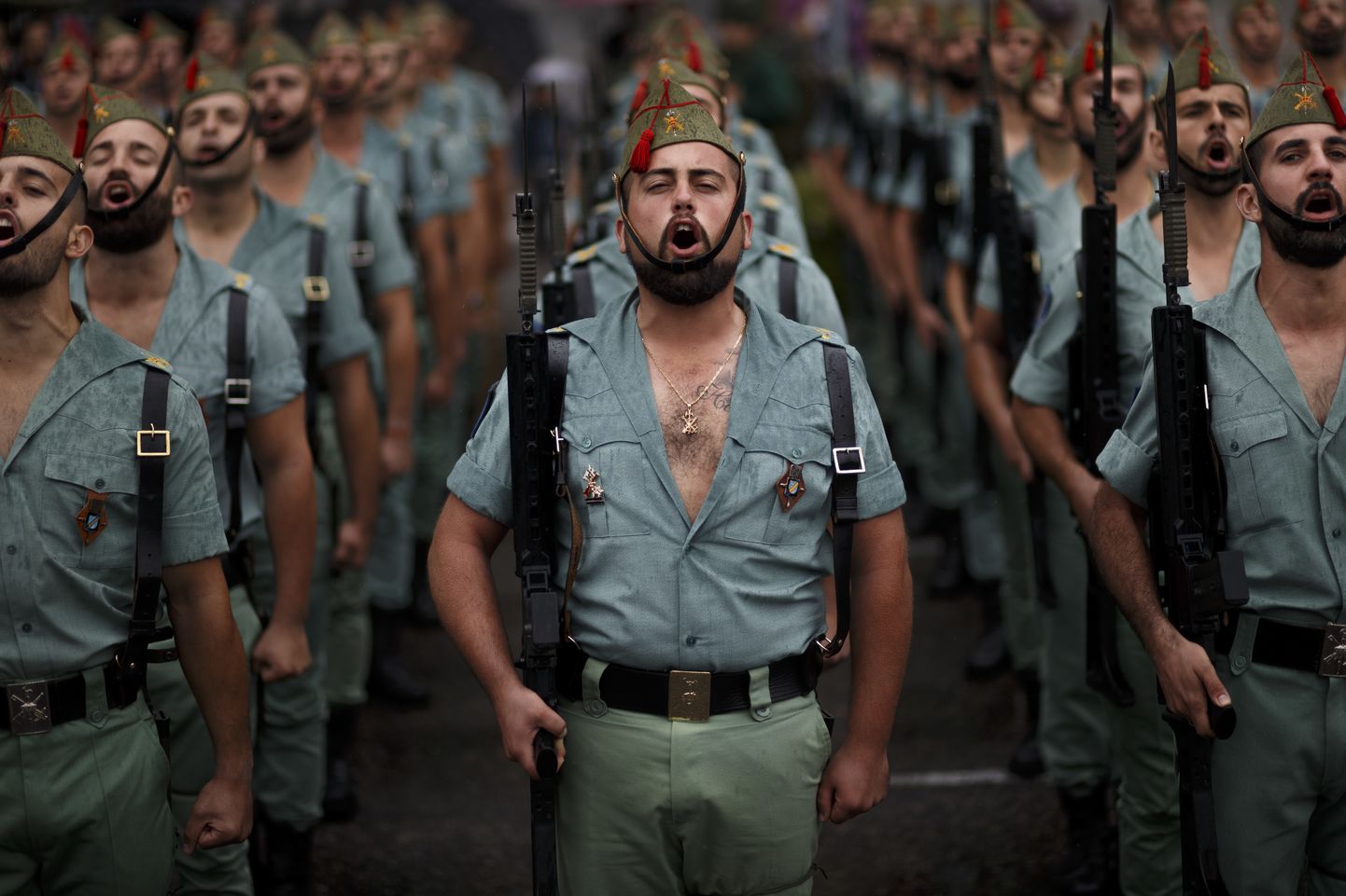 Hispaania kaitseväe eliitüksus sõjaväeparaadil Madridis 2016. aasta oktoobris.