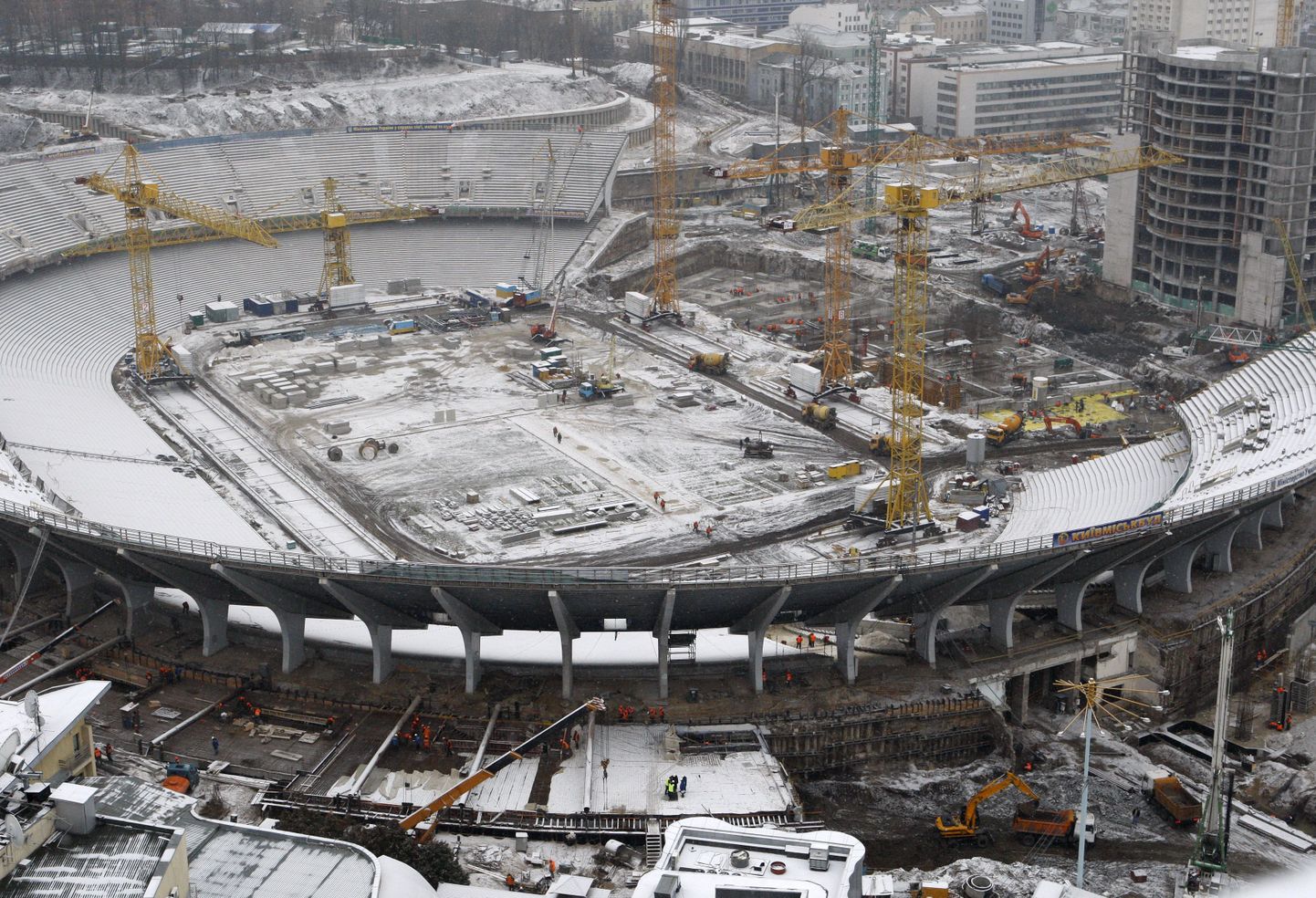 Kiievi Olümpia staadioni ehitustööd