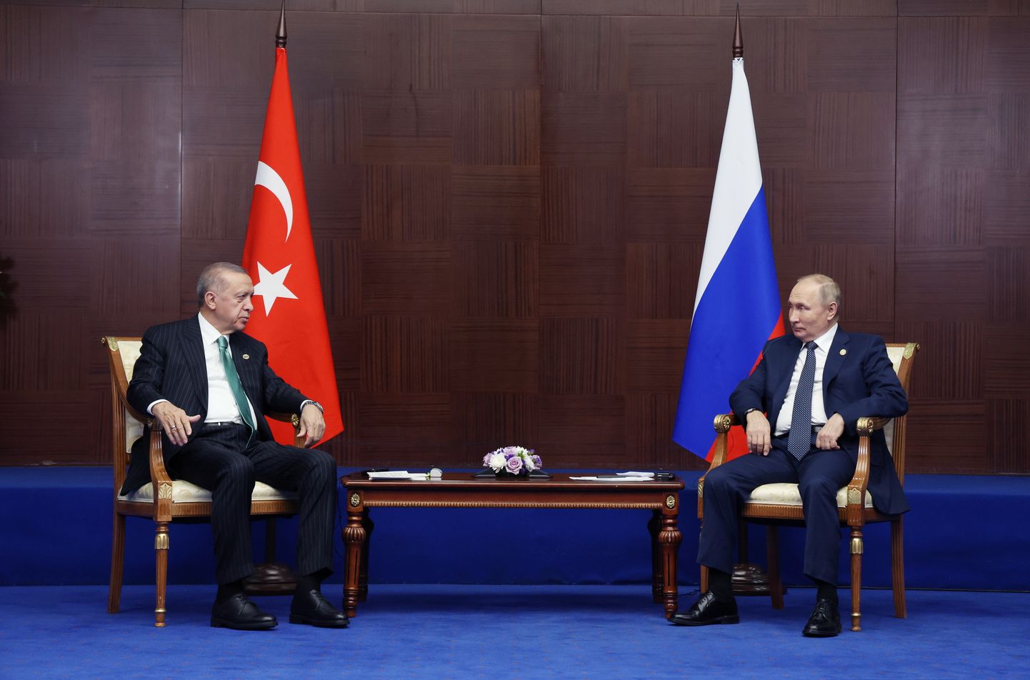 Türgi president Recep Tayyip Erdoğan ja Venemaa president Vladimir Putin Astanas.