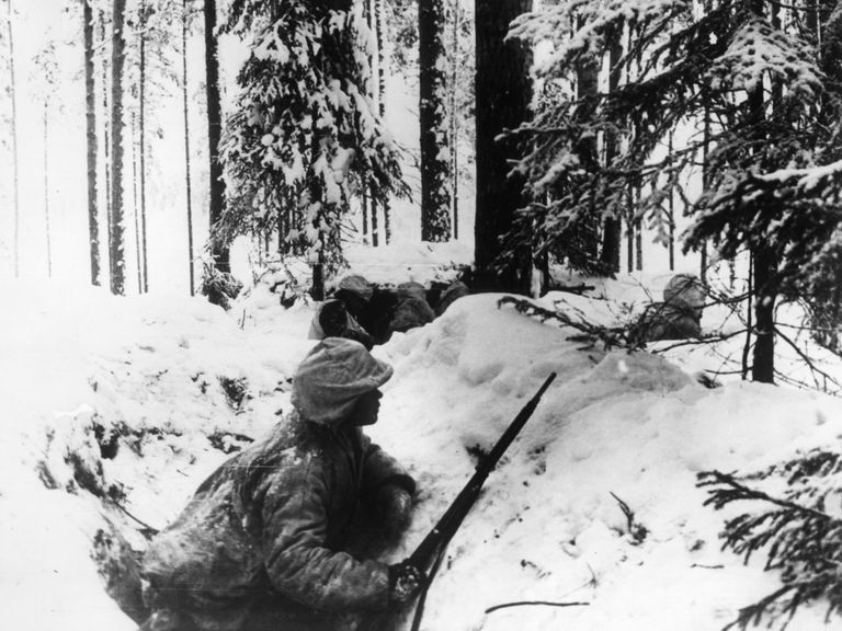 Soome sõdurid rindel.